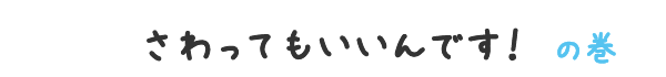 さわってもいいんです！の巻