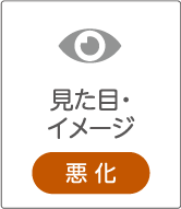 見た目・イメージ 悪化