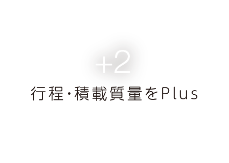 +2 行程・積載質量をPlus