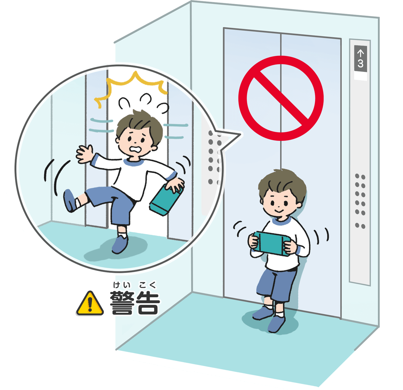 ドアに寄りかからない