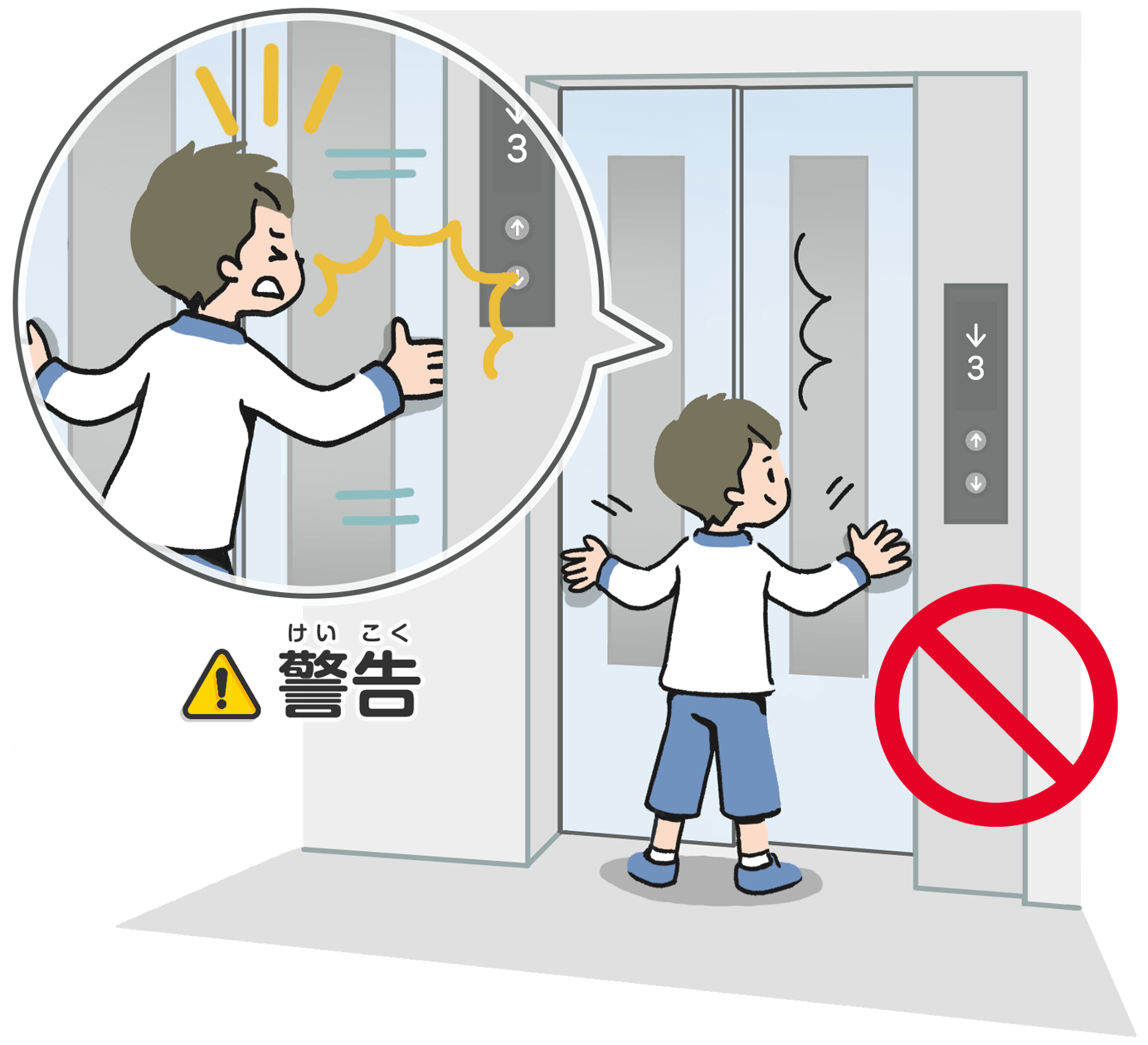 ドアをさわらない